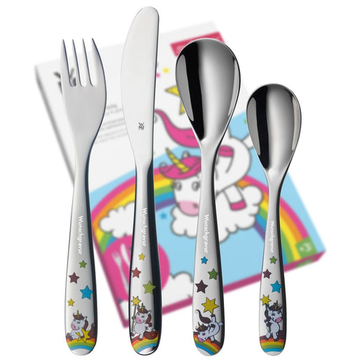 WMF Kinderbesteck mit Gravur | Einhorn 4-teilig - WMF