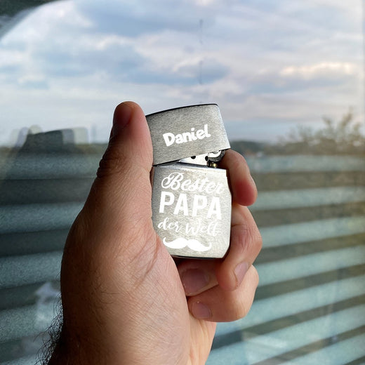 Zippo Feuerzeug mit Gravur | Brushed Steel - Zippo