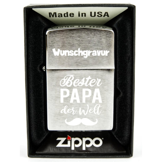 Zippo Feuerzeug mit Gravur | Brushed Steel - Zippo