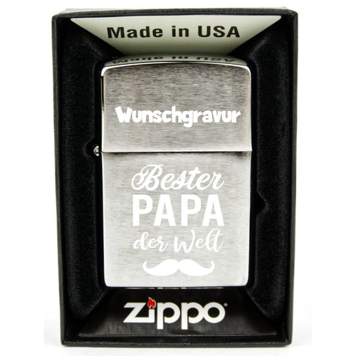 Zippo Feuerzeug mit Gravur | Brushed Steel - Zippo