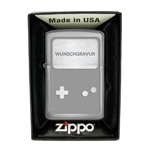 Zippo Feuerzeug mit Gravur | Brushed Steel | Gameboy - Zippo