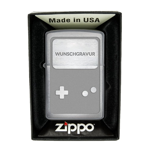 Zippo Feuerzeug mit Gravur | Brushed Steel | Gameboy - Zippo