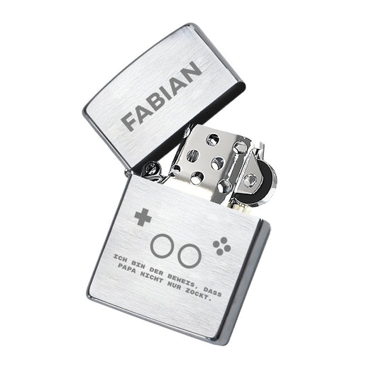 Zippo Feuerzeug mit Gravur | Brushed Steel | Gamer - Zippo