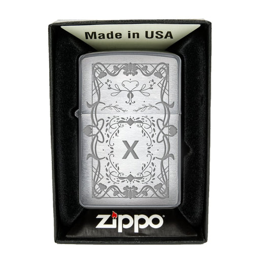 Zippo Feuerzeug mit Gravur | Brushed Steel | Monogram - Zippo