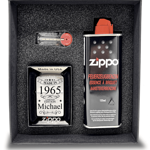 Zippo Feuerzeug mit Gravur | Geschenkset - Geburtstag - Zippo