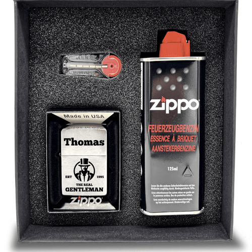 Zippo Feuerzeug mit Gravur | Geschenkset - Gentlemen - Zippo