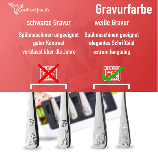 Zoo Kinderbesteck mit Gravur - Geschenkfreude