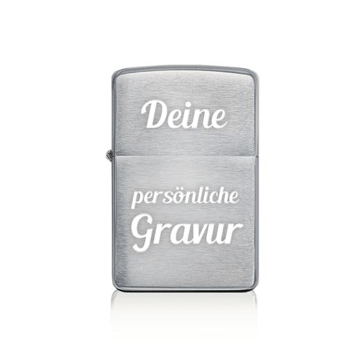 Zorr Feuerzeug mit Gravur | chrom | 3-zeilig - Zorr