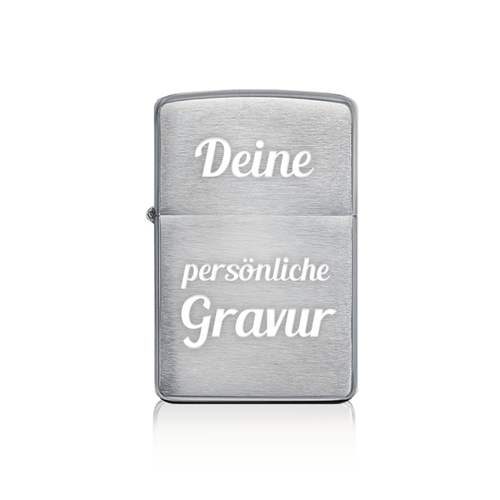 Zorr Feuerzeug mit Gravur | chrom | 3-zeilig - Zorr