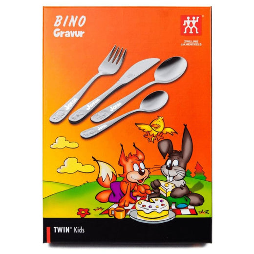Zwilling Bino Kinderbesteck mit Gravur | Geschenk zur Taufe - Zwilling