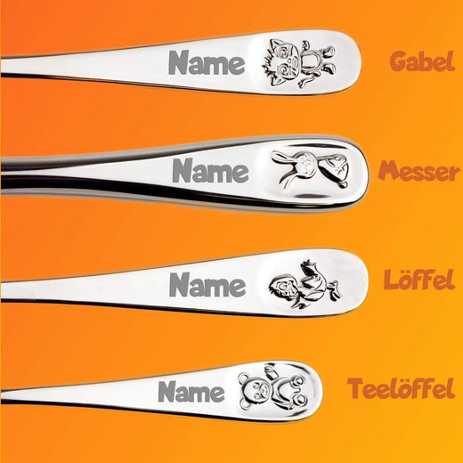 Zwilling Bino Kinderbesteck mit Gravur | Geschenk zur Taufe - Zwilling