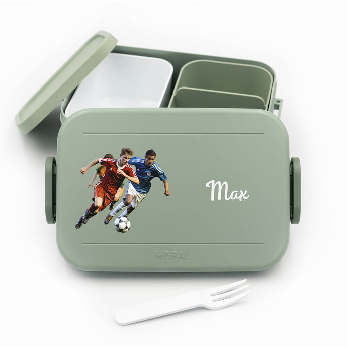 Mepal Brotdose Personalisiert Bento Fußballspieler Motiv  - Geschenkfreude