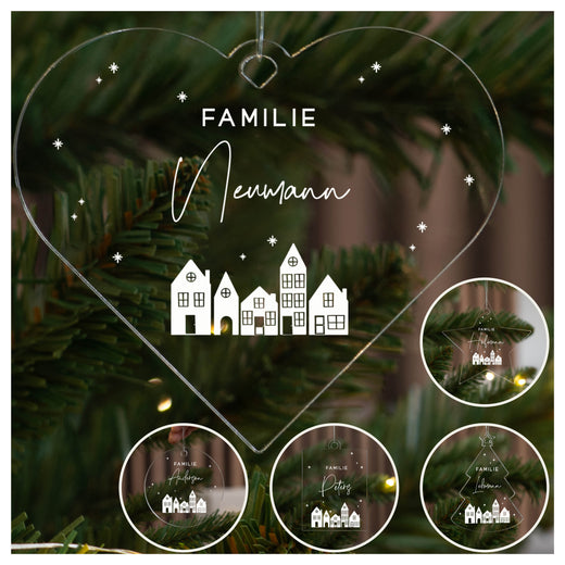 Weihnachtsbaumanhänger Personalisiert - Familie  - Geschenkfreude