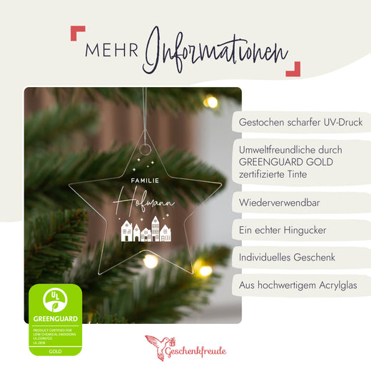 Weihnachtsbaumanhänger Personalisiert - Familie  - Geschenkfreude