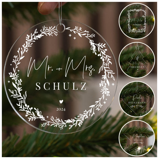 Weihnachtsbaumanhänger Personalisiert - Kranz  - Geschenkfreude