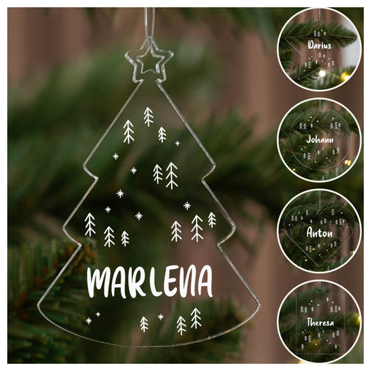 Weihnachtsbaumanhänger Personalisiert -  Wald  - Geschenkfreude