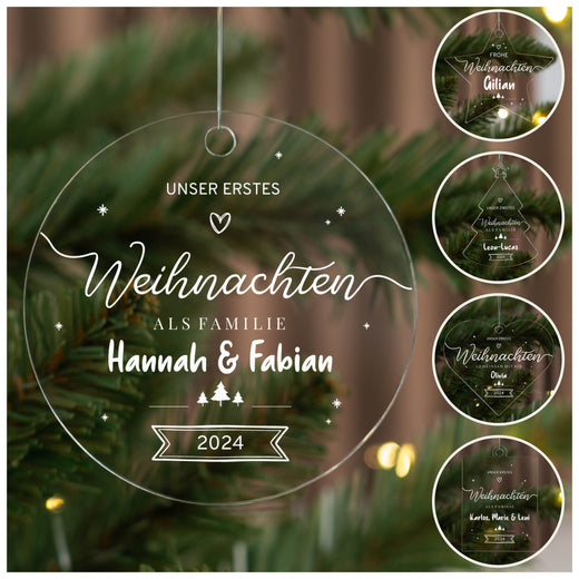 Weihnachtsbaumanhänger Personalisiert - Weihnachten  - Geschenkfreude