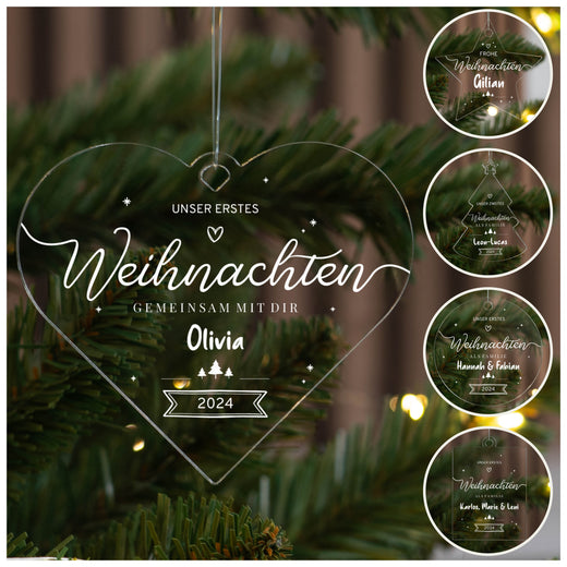 Weihnachtsbaumanhänger Personalisiert - Weihnachten  - Geschenkfreude