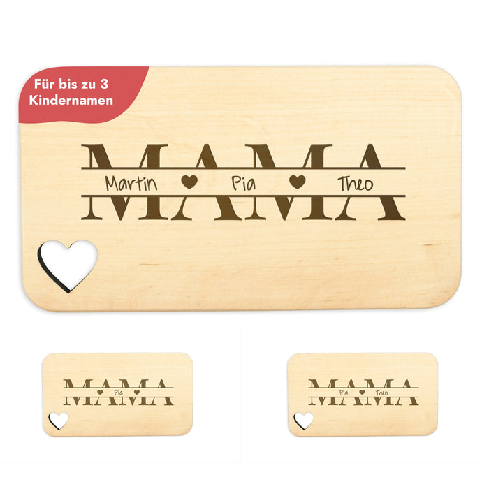 Frühstücksbrettchen personalisiert für Mama  - Geschenkfreude