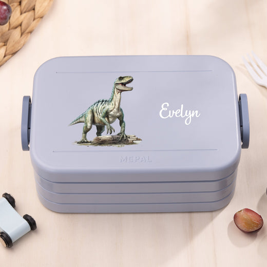 Mepal Brotdose Personalisiert Bento Dino Motiv  - Geschenkfreude