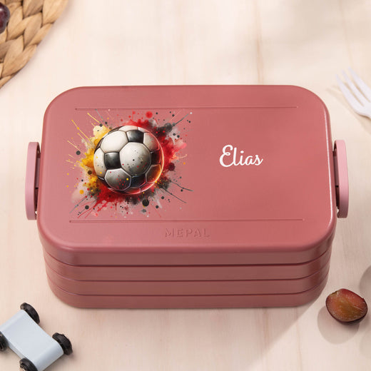 Mepal Brotdose Personalisiert Bento Fußball Motiv  - Geschenkfreude