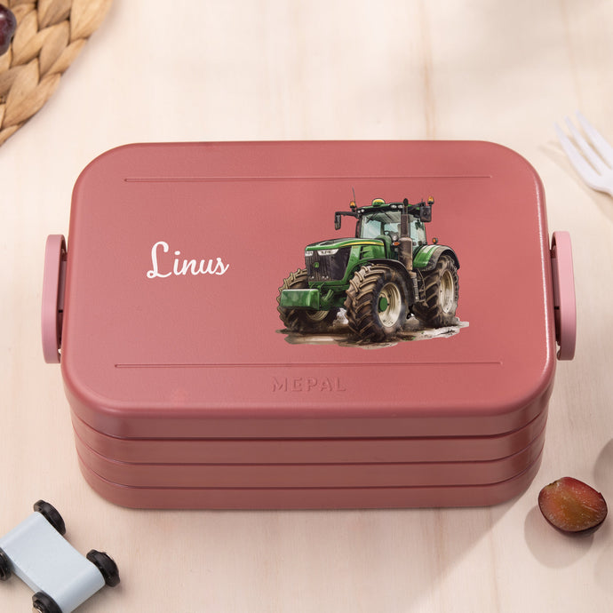 Mepal Brotdose Personalisiert Bento Traktor Motiv  - Geschenkfreude