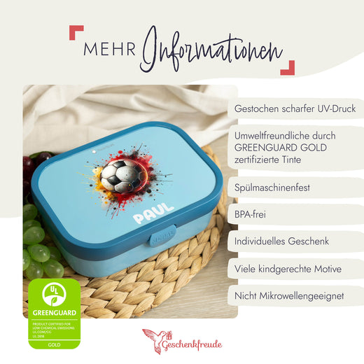 Mepal Brotdose Personalisiert Campus Ball Motiv - Geschenkfreude