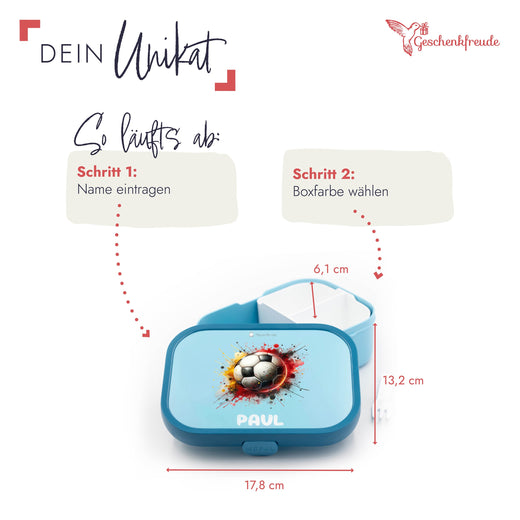 Mepal Brotdose Personalisiert Campus Ball Motiv - Geschenkfreude