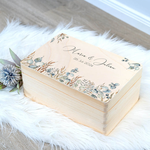 Personalisierte Geschenkbox Hochzeit -  Motiv Floral4  - Geschenkfreude