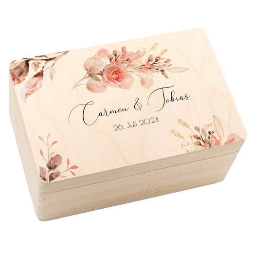 Personalisierte Geschenkbox Hochzeit -  Motiv Floral6  - Geschenkfreude