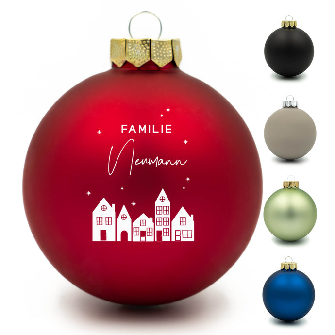 Personalisierte Weihnachtskugel - Motiv Familie  - Geschenkfreude