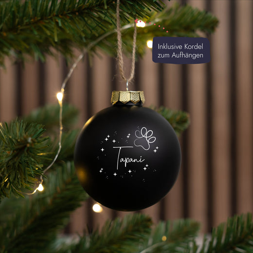 Personalisierte Weihnachtskugel - Motiv Pfote  - Geschenkfreude