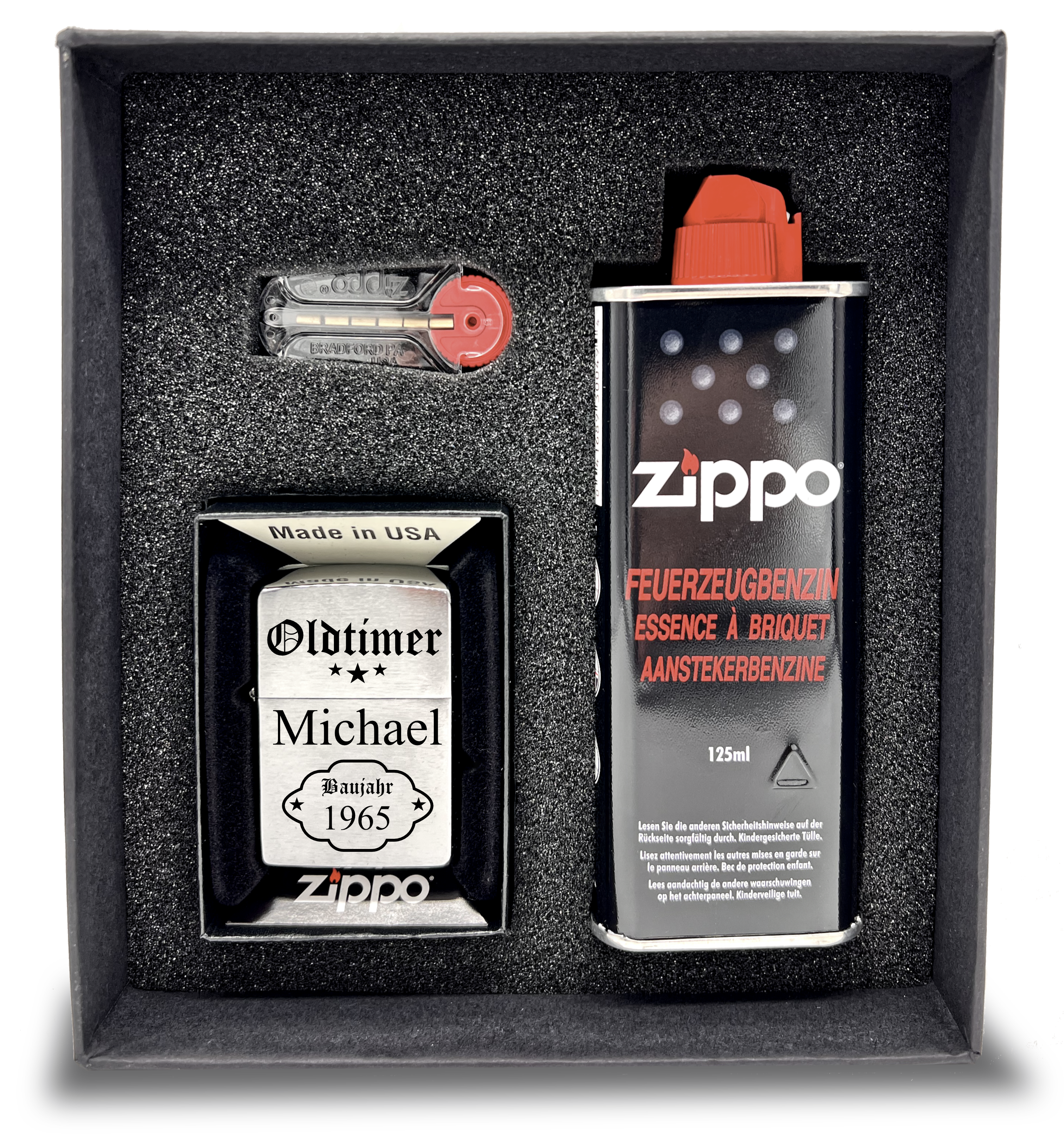 Zippo Feuerzeug mit Gravur | Geschenkset - Oldtimer  - Zippo