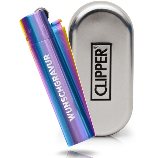 Clipper Feuerzeug mit Gravur | Rainbow  - Clipper