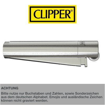 Clipper Feuerzeug mit Gravur | Silber  - Clipper