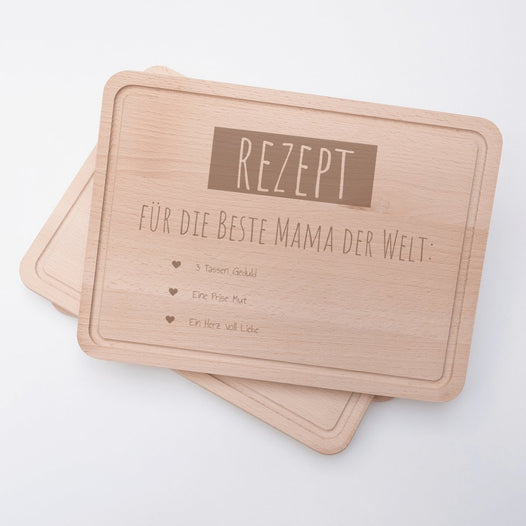 Frühstücksbrett mit Gravur | Geschenkidee Mama  - Geschenkfreude