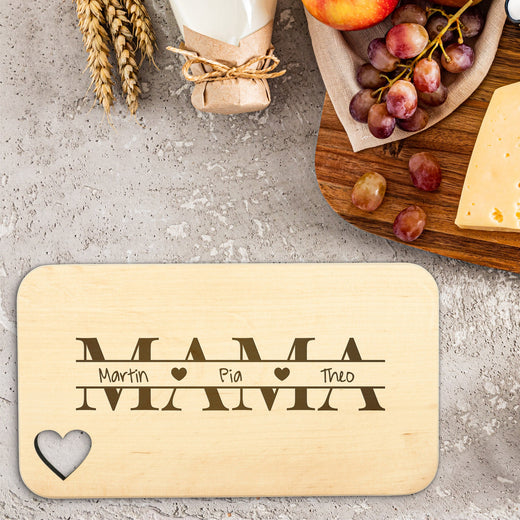 Frühstücksbrettchen personalisiert für Mama  - Geschenkfreude