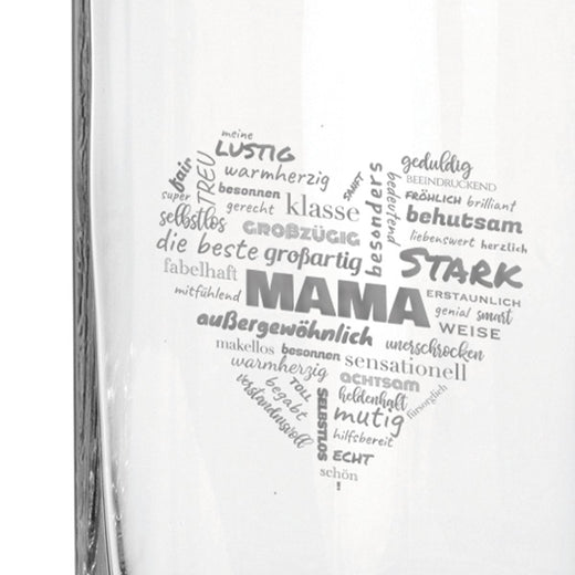 Geschenkfreude Glasvase für Mama zum Muttertag als Geschenk | Blumenvase  - Geschenkfreude