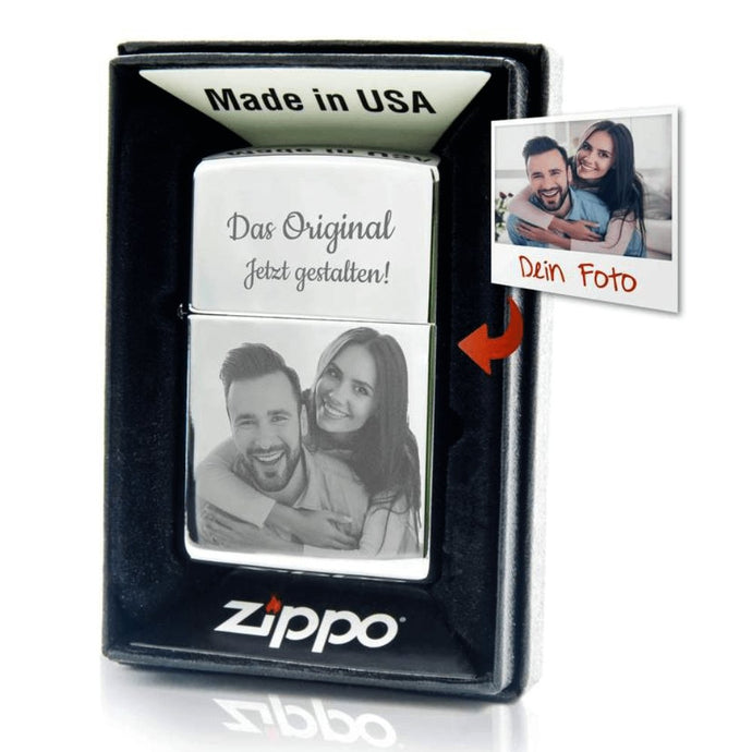 Original Zippo Feuerzeug mit Bildgravur  - Zippo