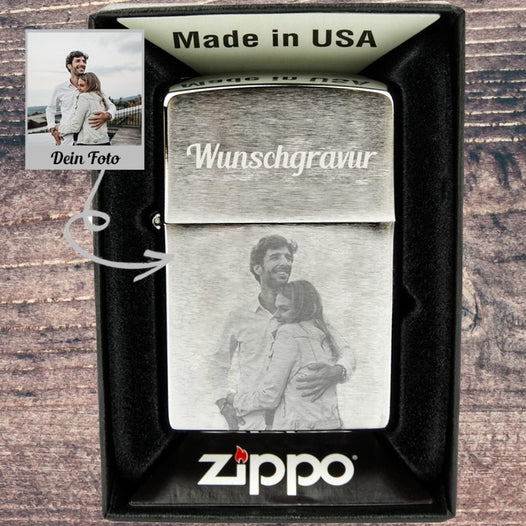 Original Zippo Feuerzeug mit Bildgravur  - Zippo