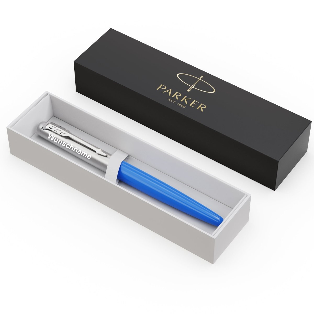 Ocadeau Parker Jotter Kugelschreiber Blau – Personalisierbar Mit Gravur, In Parker-Box