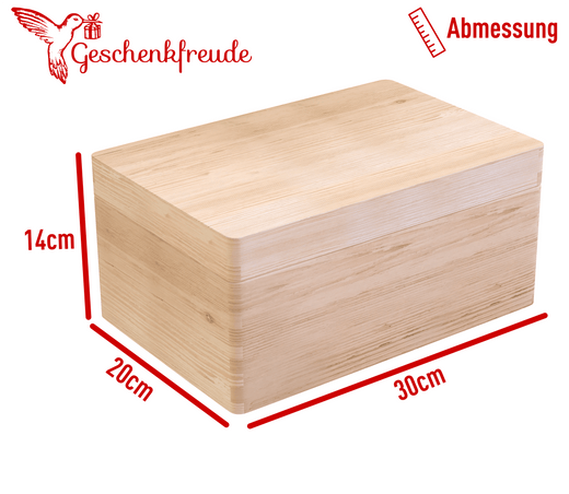 Personalisierte Erinnerungsbox Baby aus Holz - Motiv Name  - Geschenkfreude