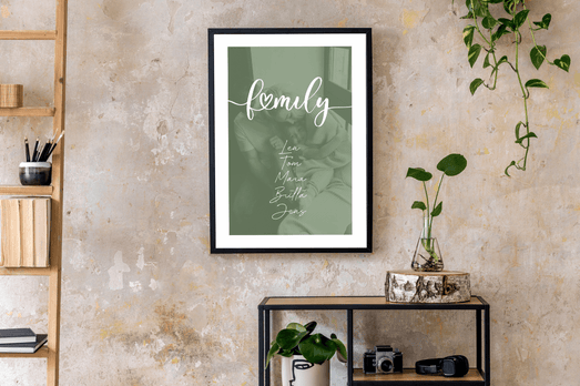 Personalisiertes Familien-Poster  - Geschenkfreude