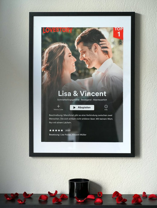 Personalisiertes Netflix-Cover-Poster: Ein unvergessliches Valentinstagsgeschenk  - Geschenkfreude