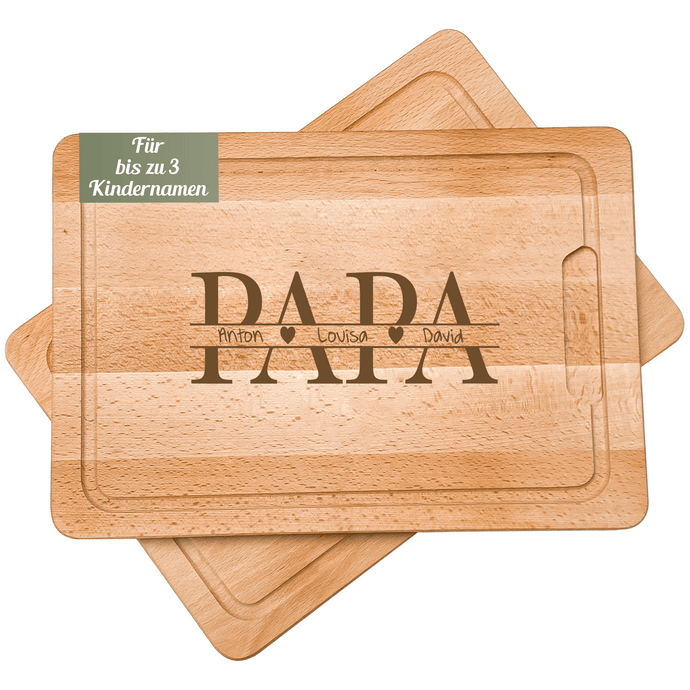 Schneidebrett mit Gravur  Papa - personalisierte Geschenke für Papa - Holz  - Geschenkfreude