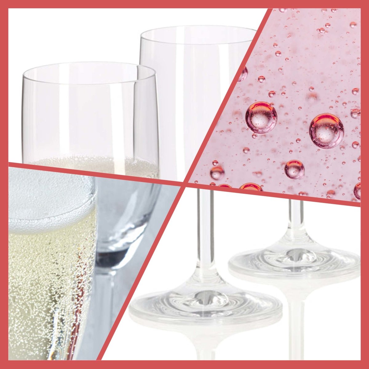 Sektglas mit Gravur | King & Queen Herzen  - Leonardo