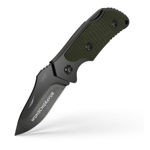 Taschenmesser mit Gravur | olive  - Geschenkfreude