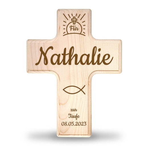 Taufkreuz Personalisiert - Kinderkreuz Taufe mit Namen  - Geschenkfreude