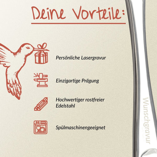 Waldfreunde Kinderbesteck mit Gravur  - Geschenkfreude