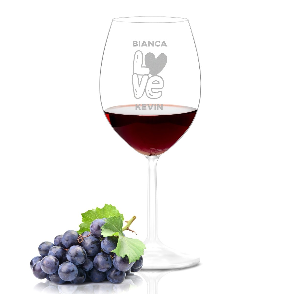 Weinglas mit Gravur | Love  - Leonardo